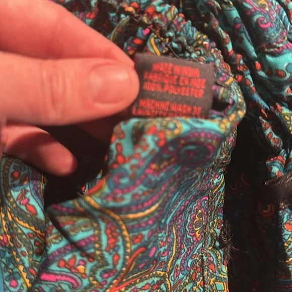 NWOT Amazing Aller Simplement Strapless Lightweight Tiered gowm dress teal Red - Picture 8 of 8